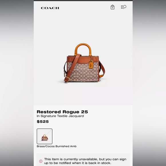 Coach Rogue 25 in Signature Textile Jacquard and Glovetanned Leather - Picture 15 of 15